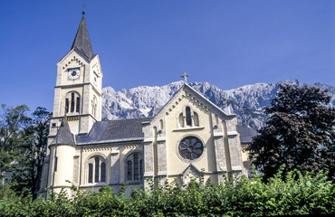 Fototapeta premium Kirche, Österreich, Oberösterreich, Dachsteinregion, Ramsau