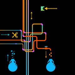 Water Pipe Vector illustration