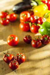 peppers, tomatoes and eggplant spread