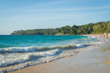 beautiful waves in the sea