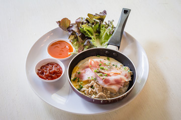 Indochina pan-fried egg with sauce