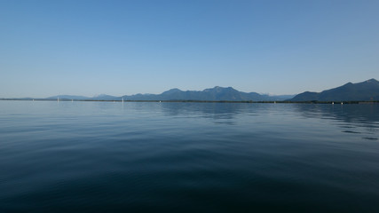 Fototapeta na wymiar Lake Chiemsee, Bavaria, in summer