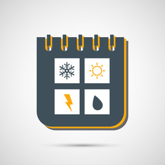 Vector calendar isolated on white background