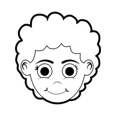 Girl cartoon icon Kid childhood little and people theme Isolated design Vector illustration