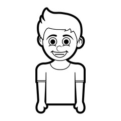 Boy cartoon icon Kid childhood little and people theme Isolated design Vector illustration