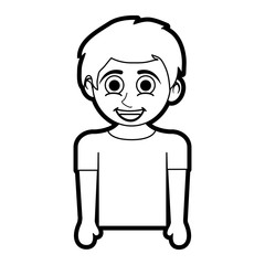 Boy cartoon icon Kid childhood little and people theme Isolated design Vector illustration