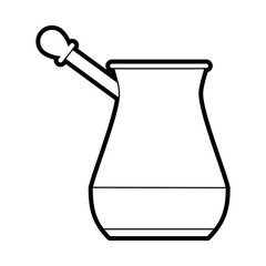 Coffee pot icon Coffee time drink and beverage theme Isolated design Vector illustration