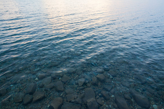 Clear Blue Water Of Torch Lake, Michigan