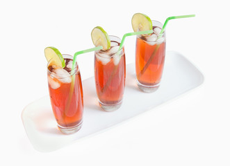 Iced Tea Glasses on White