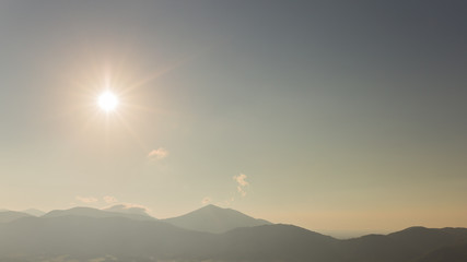 Mountains and Sun