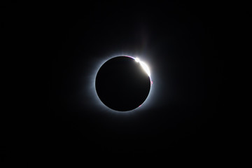 Bailey's beads seen shortly after totality during the 2017 total solar eclipse