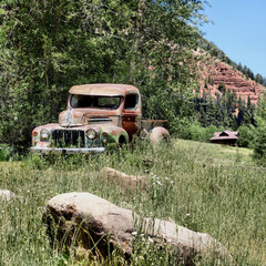 Waiting For Repairs/Old truck in the Colorado mountains/Graveyard of the Rusted Automobiles