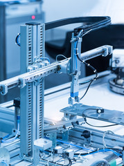 industrial machine and factory robot arm,Smart factory industry 4.0 concept.