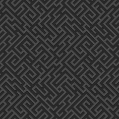 Vector seamless texture. Labyrinth seamless pattern. Abstract background - maze with shadow.