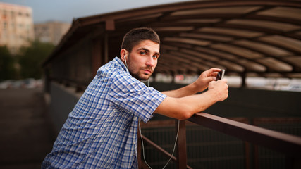 Man listening to music