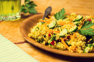 Salad with millet