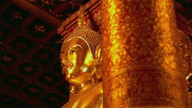 Buddhist Statue at Wat Phumin considered to be northern Thailand's Sistine Chapel in the city of Nan province, Thailand