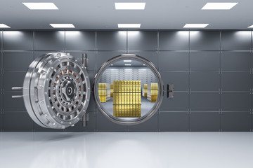 bank vault opened