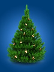 3d green Christmas tree