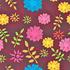 декоративный бесшовный узор цветочный текстура ткани