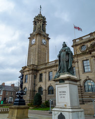 Fototapeta na wymiar Queen Victoria Monument outside South Shields Town Hall
