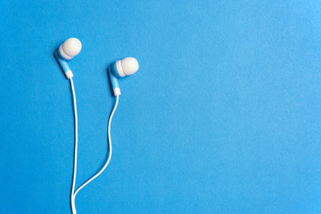 headphones on a blue background
