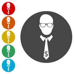 Businessman icons set - Illustration 