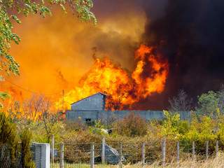 a devastating fire in Croatia near Pristeg village