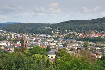 Fototapeta premium Marburg an der Lahn - Blick vom Schloss