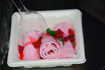 Strawberry Ice Cream Roll