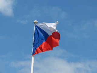 Fototapeta na wymiar Czech Flag of Czech Republic