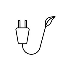 ecology leaf plug icon