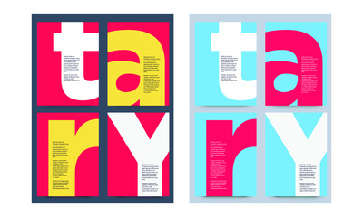 Big Font Page Layout (Text Box Template Design)