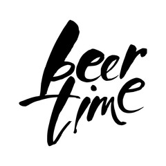 beer time lettering