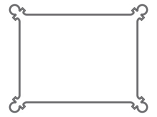 Frame simple border horizontal.