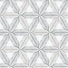 linear vector pattern, repeating abstract flower leaves, gray line of leaf or flower, floral. graphic clean design for fabric, event, wallpaper etc. pattern is on swatches panel.