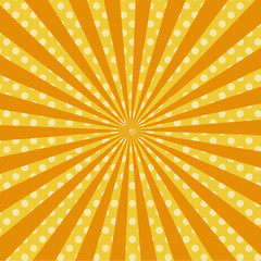 Warm orange pop art retro comic background raster