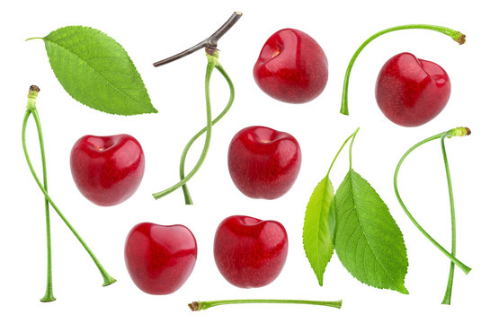 Cherry isolated on white background. Collection