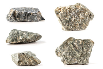Group Set Stones isolated on white background