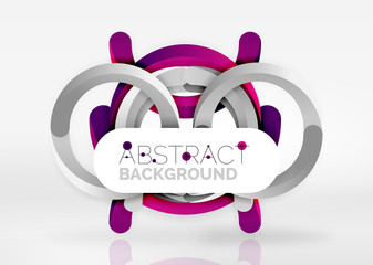 Modern 3d ring vector abstract background