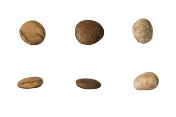 Group Set Stones isolated on white background