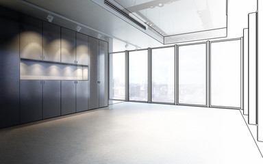 Fototapeta premium Empty Office Unit (project)