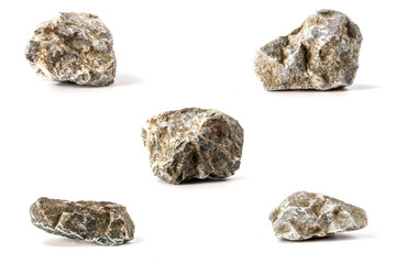 Group Set Stones isolated on white background