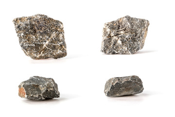 Group Set Stones isolated on white background