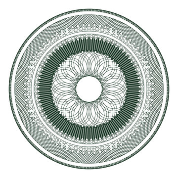 circle rossete. protective watermark layer for certificate, voucher, money design. vector illustration