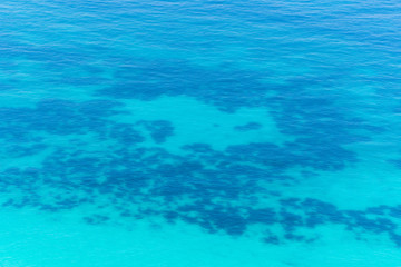 Aerial view of water surface of Ionian sea