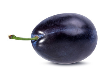 plum on a white