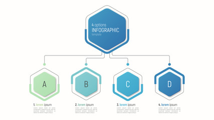 Iinfographic template for data visualization. 4 options.