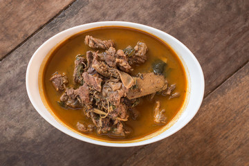 Meat spicy curry soup