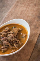 Meat spicy curry soup